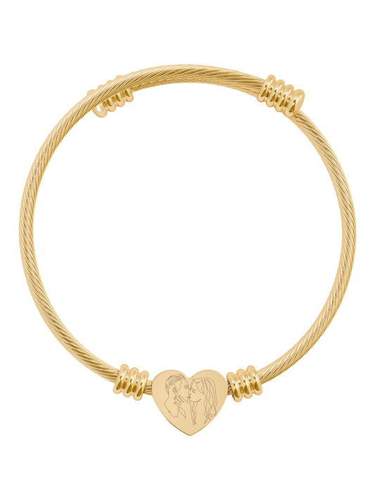 Signature Gold Heart Cuff